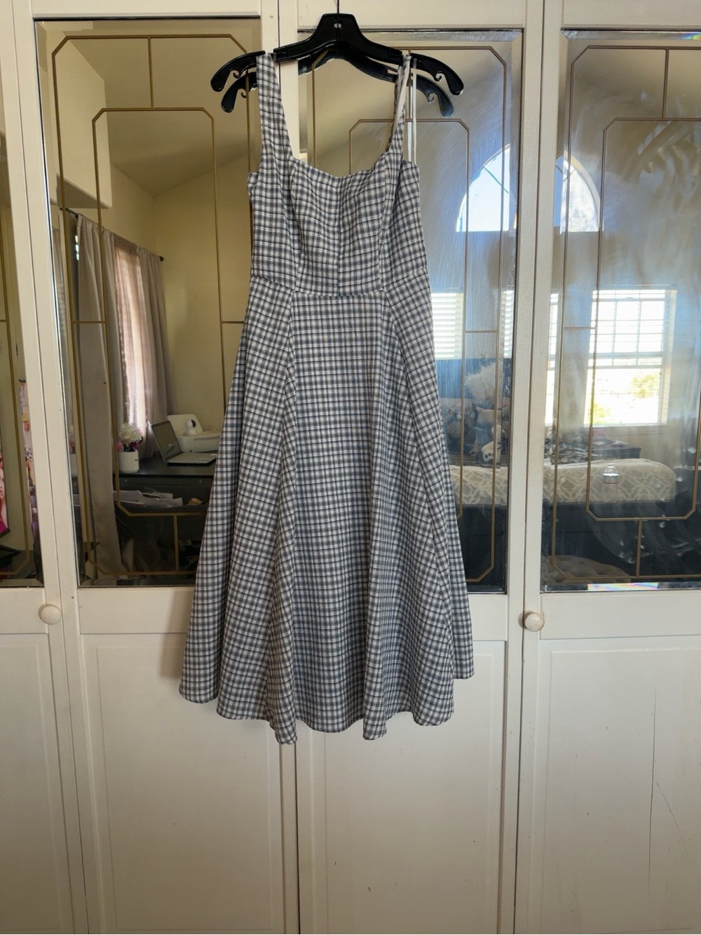 Blush & Day Plaid Midi Dress – Size Medium